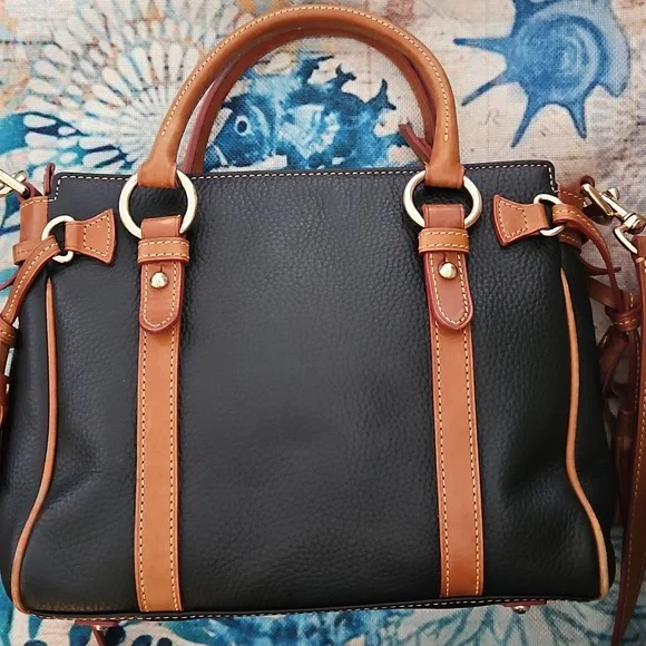 Vintage Dooney & Bourke Pebble Leather Tassel Satchel - Picture 5 of 15